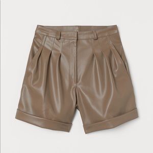 Faux leather shorts